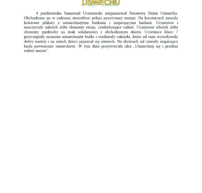DZIEŃ UŚMIECHU