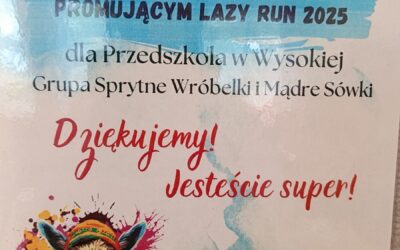 KONKURS LAZY RUN – ODDZIAŁY PRZEDSZKOLNE
